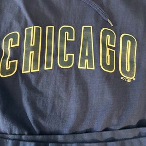 Fanatics Chicago Cubs‎ Blue Hoodie with Yellow Logo-Sleeveless 5XL